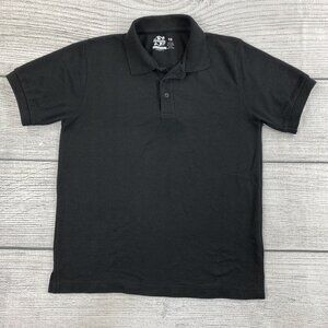 All Uniform Wear Polo Kids Size 16 Pullover Casual Collared School Shirt - Black